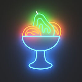 Tom Wesselmann fruit bowl neon light